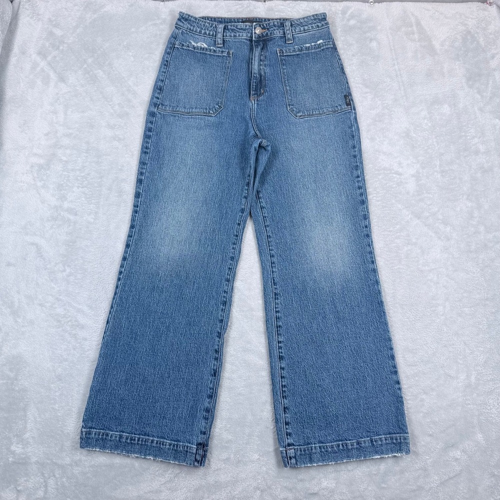 Silver Jeans Vintage Patch Pocket Wide Leg‎ 28x28 Womens 30 Blue High Rise Denim